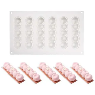 LuxusKollektion Silikonform Silikon Backform 6 Löcher Konkav Kugel