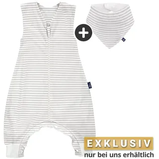 Alvi Baby Schlafsack Sleep-Overall Light Grau 70/80