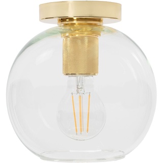 Toolight Deckenlampe App1175-1W Gold Glas Kugel E27 1-Punkt-Leuchte