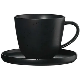 Asa Selection Kaffeetasse mit Untertasse 0,25 l Schwarz