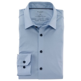 OLYMP Businesshemd No. Six super slim in bequemer Jersey-Qualität blau 45