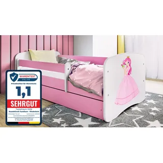 raumhirsch furniture Kinderbett Prinzessin 80 x 180 cm Holzwerkstoff rosa