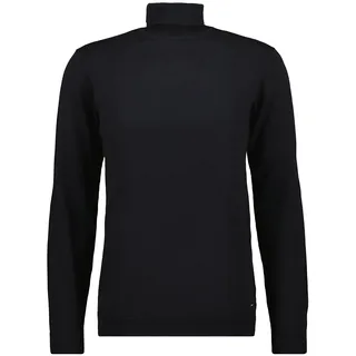 Rundhalspullover RAGMAN, Herren, Gr. 58, schwarz, Strick, 95% Baumwolle 5% Kaschmir, hoch geschlossener Ausschnitt, Pullover Rundhalspullover