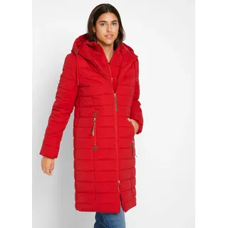 bonprix Steppmantel 2-in-1 Optik, rot, Gr.48, Trendiger Steppmantel mit Lederimitat Zeichen am Ärmel