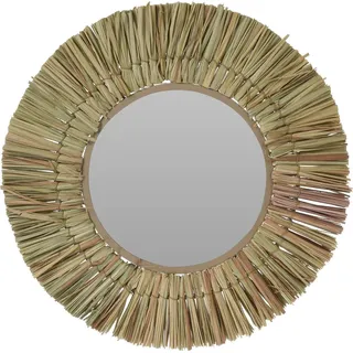 Spetebo Wandspiegel rund 41 x 41 cm Beige