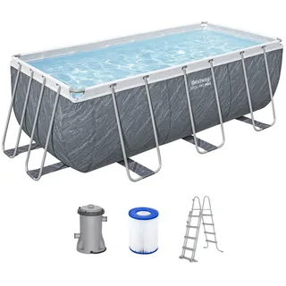 betway Bestway Power Steel Frame Pool Set 412 x 201 x 122 cm inkl. Filterpumpe und Poolleiter