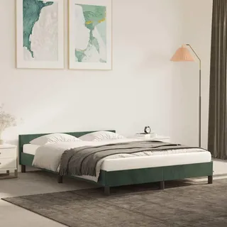 vidaXL Bettgestell 140 x 200 cm dunkelgrün