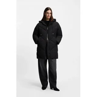 BOSS ORANGE Steppmantel Piapolly Premium Damenmode mit Kapuze, Chevron-Steppung schwarz 48