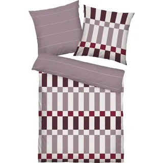 Tom Tailor Soft-Renforcé Bettwäsche kariert Lila 135 x 200 cm + 80 x 80 cm