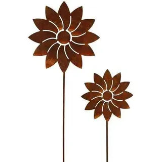 Rostikal Rost Deko Blume modern 50 cm Gartenstecker Dekoration Edelrost Gartendeko Vintage
