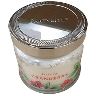 PartyLite 3-Docht- Duftwachsglas "Cranberry"