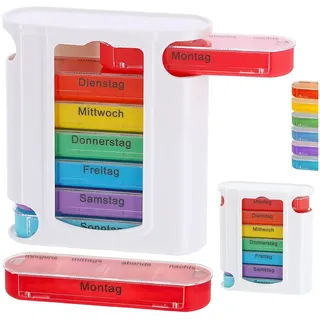 Cepewa Medikamentenbox 7 Tage 4 Fächer Bunt