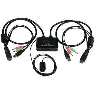 Startech StarTech.com 2 Port USB HDMI KVM Switch mit Audio - Desktop Umschalter USB Powered - 1920x1200