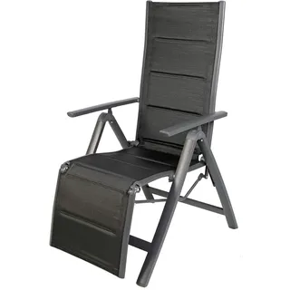 LINDER EXCLUSIV Venezia Relaxsessel 60 x 72 x 110 cm anthrazit klappbar