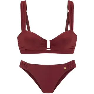 LASCANA Bandeau-Bikini Damen Rot 38 Cup A/B