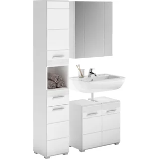 INOSIGN »Malmö, 3 teilig, bestehend aus:«, (Set, 3 St.), Hochschrank, Waschbeckenunterschrank, Spiegel