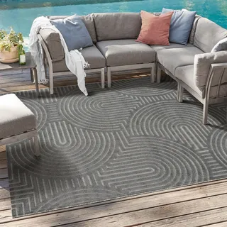 Sanat Berlin Outdoor-Teppich 140 x 200 cm Grau
