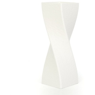 Kreative Feder Dekovase Designer Vase – Dekorative Blumenvase aus Bio-Kunststoff, aus nachwachsenden Rohstoffen; wasserdicht & bruchsicher weiß 25 cm