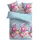 Bettwäsche Satin Frühjahresblumen Blau x cm 80 x 80 cm
