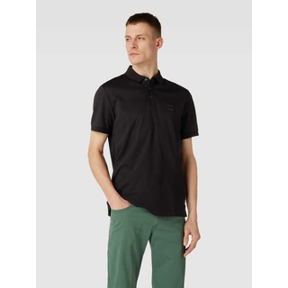 Poloshirt mit Label-Details Modell 'Parlay', Black, XL