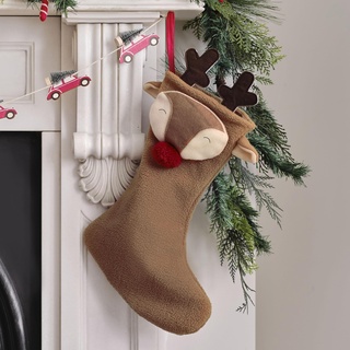 Ginger Ray Reindeer Christmas Stocking Kamindekoration zum Aufhängen