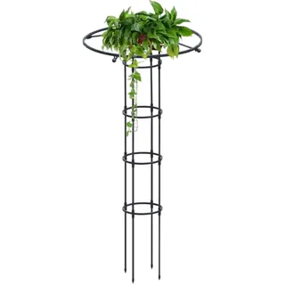 Generisch Garten Regenschirm Rankgitter für Kletterpflanzen Rosen Ranken, Stahl Gartenspalier, Höhe: 110 cm, 145 cm, 180 cm, 215 cm, Garage, Hinterhof(schwarz,215cm)