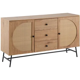 FineBuy Sideboard 140 x 80 x 40 cm Braun