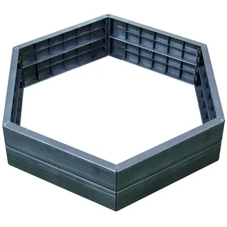 Exaco Trading Company 645100 Modernes modulares Hochbeet in sechseckiger Form, 2 Paneele, hoch