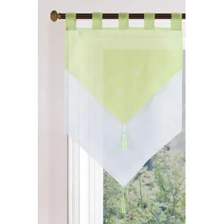 Gardinenbox Scheibengardine Schlaufen 90 x 60 cm Apfelgrün 3