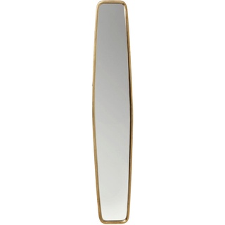 Kare-Design Wandspiegel, Messing, Metall, Glas, bootsförmig, 32x177x5 cm, Spiegel, Wandspiegel
