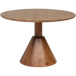 P & B Esstisch, Nussbaum, Holz, Akazie, vollmassiv, Holz, rund, rund, 115x76x115 cm, gastro- und objekttauglich, Esszimmer, Tische, Esstische, Esstische rund