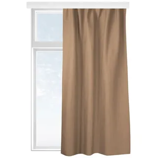 Bilderdepot24 Vorhang Gardine Einfarbig Modern Beige Türvorhang Raumteiler (1 St), Multifunktionsband, blickdicht, Samt, Schiebegardinen Babyzimmer Jugendzimmer Jungenzimmer Schiebevorhang beige 130 cm x 175 cm