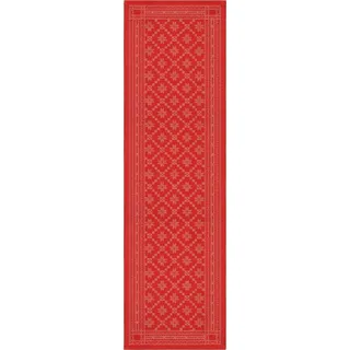 EKELUND MASTER WEAVERS 1692 Tischläufer Åttebladrose 330 35x110 cm, gewebt rot