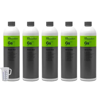 Detailmate Set - 5 x Koch Chemie Green Star Universalreiniger 1L + Skalierter Messbecher 50 ml