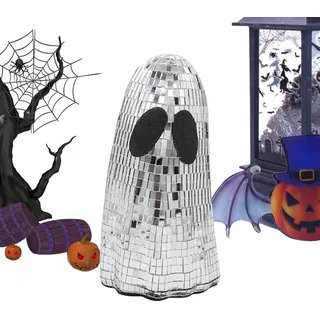 Disco Ghost Partydekoration | Innenbereich Halloween Dekoration | Glitzer Deko Für Tisch Schreibtisch Kamin Und Etagere