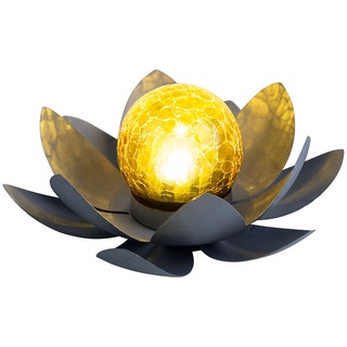 LED Solar Außen Lampe Lotus Blume Garten Beleuchtung Seerosen Design Leuchte 25 cm Globo 33532
