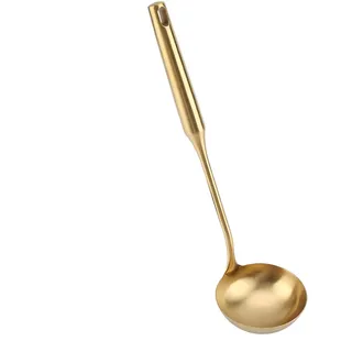 Edelstahl Schöpfkelle Löffel, Bouillion Löffel Große Suppenkelle Küche Spatel Turner Kochen Werkzeug für Küche Gold