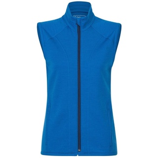Kaipara - Merino Sportswear Hoodie Merino Stehkragen Sweat Weste Damen 270g (1-tlg) aus reiner Merinowolle Made in Germany blau