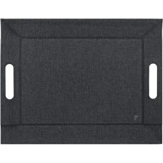Freeform Tablett, Textilstruktur, 45x35cm, schwarz,