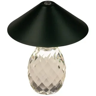 formano Tischleuchte Kristallglas, LED, dimmbar, Schwarz, Kristall, H: 14cm schwarz