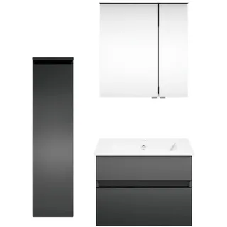 Puris Badezimmer Get2You, Anthrazit, Grau, Dunkelgrau, Holzwerkstoff, 2 Schublade(n) Schubladen, 92.2 cm, Goldenes M, Made in Germany, Dgm, hängend, Badezimmer, Badmöbelsets & Badmöbelserien, Badmöbel-Set