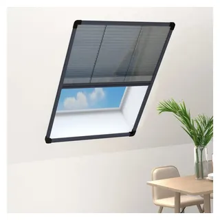 furnicato Moskitonetz Plissee Insektenschutz für Dachfenster 80x120 cm Anthrazit (1 St) schwarz 80 x 120 cm | 80 cm x 120 cm x 120 cm