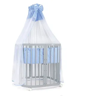 Waldin Babybett 7in1 Blau 77,5 x 75 cm