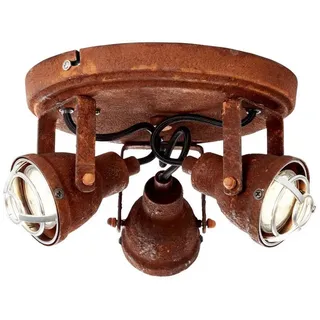 Brilliant Bente 3flg rostfarbend GU10, 4,0 W schwenkbar