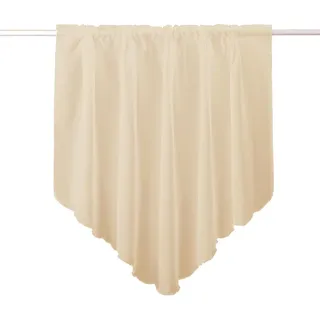 arsvita Zipfelgardine Stangendurchzug 140 x 100 cm Beige