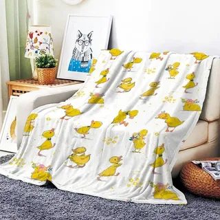 VOZMIO Enten Hochwertige Warme Weiche Flanell Plüsch Auf Der Schlafsofa Decke Geeignet Für Klimaanlage Decke Nap Decke (100x150cm (40x60in))