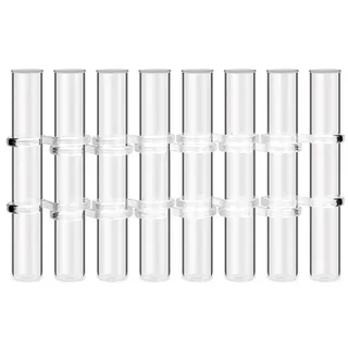 8-Teilige Blumenvase mit Scharnier, Reagenzglas Aus Klarem Glas, HäNgender Blumenhalter für Heimdekoration, S