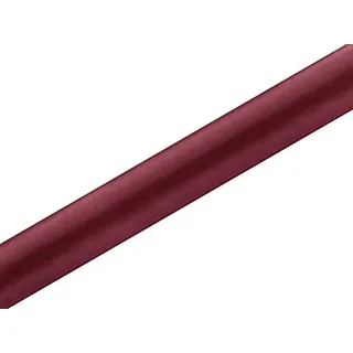 PartyDeco 9m lang /36cm breit Satinstoff Tischläufer Dekostoff Dekoration - Bordeaux (Bordeaux)