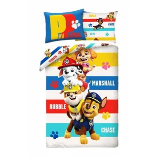 PAW PATROL Bettwäsche Set Baumwolle Bettdeckenbezug 140 × 200 cm mit 70 × 90 cm Kissenbezug, 2 teilig