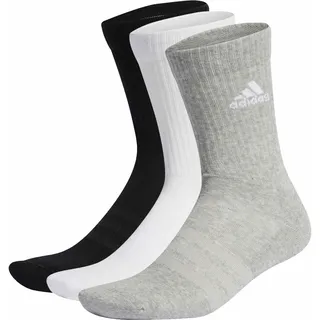 adidas Cushioned Crew Socken 3er Pack Medium Grey Heather / White / Black 37-39